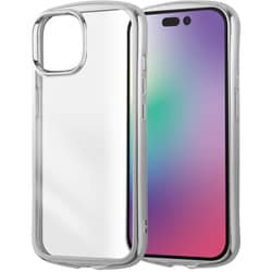 IN-P41TC13/SVM [iPhone 15 耐衝撃 TPUソフトケース METAMORU plus/シルバー]
