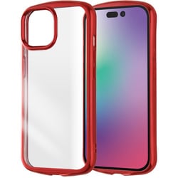 IN-P41TC13/RM [iPhone 15 耐衝撃 TPUソフトケース METAMORU plus/レッド]