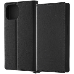 IN-P41TBC9/BB [iPhone 15 耐衝撃 手帳型レザーケース KAKU Durable/ブラック/ブラック]