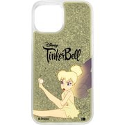 IJ-DP41LG1S/TB001 [iPhone 15 ディズニー / ラメ グリッターケース/ティンカー・ベル/Sit]