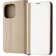 IN-P42LBC14/WT [iPhone 15 Pro 耐衝撃 手帳型レザーケース Noble/ホワイト/トープ]
