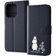 IJ-AP42ELC1DN/MT46 [iPhone 15 Pro ムーミン / 手帳型レザーケース マグネット/ムーミンとお花]