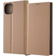 IN-P43TBC9/TGR [iPhone 15 Plus 耐衝撃 手帳型レザーケース KAKU Durable/トープ/ライトグレー]