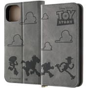 IJ-DP43DML2GR/TY11 [iPhone 15 Plus ディズニー ピクサー / 手帳型レザーケース Raffine/トイ・ストーリー_モノトーン]