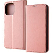 IN-P44ELC8/P [iPhone 15 Pro Max 耐衝撃 手帳型レザーケース シンプル/シャイニーピンク]