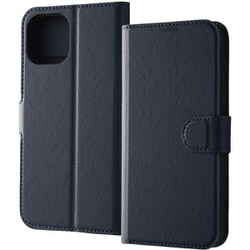 RT-P41ELC1/DN [iPhone 15 Like standard 耐衝撃 手帳型レザーケース シンプル マグネット/ダークネイビー]
