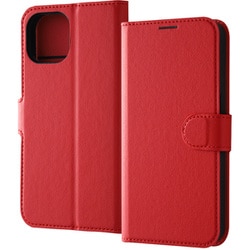 RT-P41ELC1/R [iPhone 15 Like standard 耐衝撃 手帳型レザーケース シンプル マグネット/レッド]