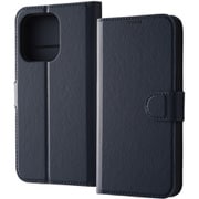 RT-P42ELC1/DN [iPhone 15 Pro Like standard 耐衝撃 手帳型レザーケース シンプル マグネット/ダークネイビー]