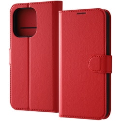 RT-P42ELC1/R [iPhone 15 Pro Like standard 耐衝撃 手帳型レザーケース シンプル マグネット/レッド]