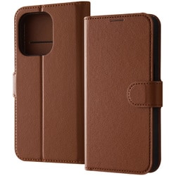 RT-P42ELC1/DK [iPhone 15 Pro Like standard 耐衝撃 手帳型レザーケース シンプル マグネット/ブラウン]