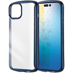 RT-P43TC13/AM [iPhone 15 Plus Like standard 耐衝撃 TPUソフトケース METAMORU/ブルー]