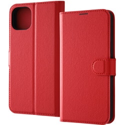 RT-P43ELC1/R [iPhone 15 Plus Like standard 耐衝撃 手帳型レザーケース シンプル マグネット/レッド]