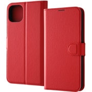 RT-P43ELC1/R [iPhone 15 Plus Like standard 耐衝撃 手帳型レザーケース シンプル マグネット/レッド]