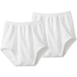 スパンブリーフ 前あき 2枚組 L ホワイト RP6530AY