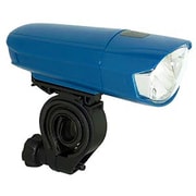 自転車 LEDヘッドライト 1LEDライト 213 1WLED/明るさ2000カンデラ/ワイド配光/上面カット/首振り機能付き JIS規格 ブルー Y-4883