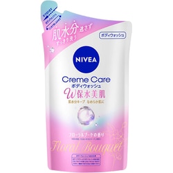 ニベア クリームケアボディウォッシュW保水美肌 フローラル 詰め替え 350ml [ボディソープ]