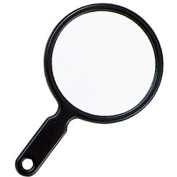 ハンドミラー M ブラック 鏡サイズ：直径133mm 日本製 S-850