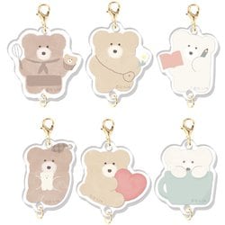 ほっこりモコモカ つなげてアクリルチャーム 1個 [コレクショントイ]