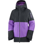 BASHLEY PUFF JACKET W LC2146200 DEEP BLACK/ROYAL PURPLE Lサイズ [スキーウェア ジャケット レディース]