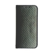 AC-P23-PB CB [iPhone 15 用 ソフトレザー手帳型ケース カーボン]