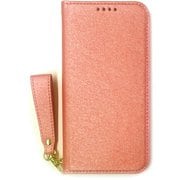 AC-P23P-SHY2PK [iPhone 15 Pro 用 シャイニー手帳型ケース ショートストラップ付 ゴールド]