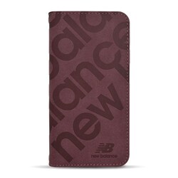 MD753972 [iPhone 15 Pro 用 NB 手帳スタンプロゴスエード バーガンディ]