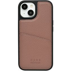 MD754164 [iPhone 15 用 nano universe 背面シンプルロゴ ピンクブラウン]