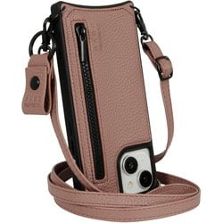 MD754184 [iPhone 15 用 nano universe 背面ストラポケット ピンクブラウン]