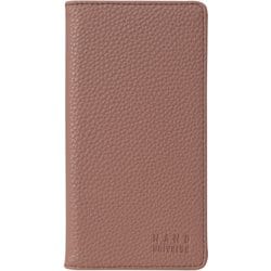 MD754224 [iPhone 15 Pro Max 用 nano universe 手帳シンプルロゴ ピンクブラウン]