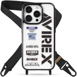 MD754311 [iPhone 15 Pro 用 AVIREX ショルダーストラップ付 クリア ロゴ]