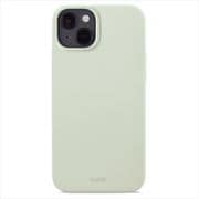 15989 [ソフトタッチシリコーン iPhone 15 Plus用 ケース White Moss]