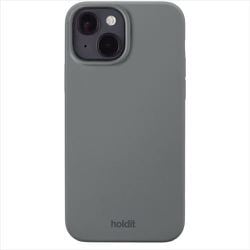 16130 [ソフトタッチシリコーン iPhone 15 用 ケース Space Gray]