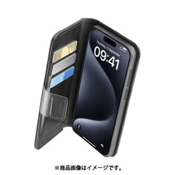 BOOKAG2IPH15PRO [Book Agenda iPhone 15 Pro レザー調手帳型スタンドケース ブラック]