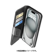 BOOKAG2IPH15MAXK [Book Agenda iPhone 15 Plus用 レザー調手帳型スタンドケース ブラック]