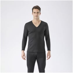C2JAA61209 [BTアンダー薄手V9分袖 ブラック M （MEN’S）]