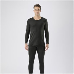 C2JAA62109 [BTアンダー中厚手イリクルー ブラック S （MEN’S）]