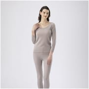 C2JAA81147 [BTアンダー薄手RネックW グレージュ LL （WOMEN’S）]
