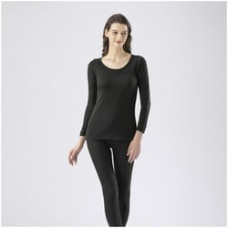 C2JAA82109 [BTアンダー中厚手イRネックW ブラック L （WOMEN’S）]