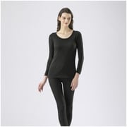 C2JAA82109 [BTアンダー中厚手イRネックW ブラック L （WOMEN’S）]