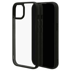 7613IP361HB [iPhone 15/iPhone14/13用 ケースカバー ハイブリッド TPU×アクリル RHINO ライノ 耐衝撃吸収 MIL規格 ブラック×クリア]