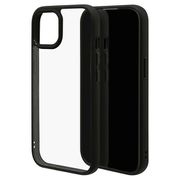7613IP361HB [iPhone 15/iPhone14/13用 ケースカバー ハイブリッド TPU×アクリル RHINO ライノ 耐衝撃吸収 MIL規格 ブラック×クリア]