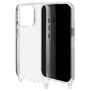 7673IP361PHB [iPhone 15 Pro用 ケース カバー ハイブリッドケース 黄変しにくい TPU×PC ショルダーストラップホール付き 透明 クリア]