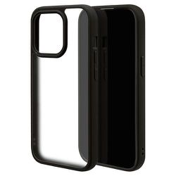 7676IP361PHB [iPhone 15 Pro用 ケースカバー ハイブリッド TPU×アクリル RHINO ライノ 耐衝撃吸収 MIL規格 ブラック×フロストホワイト]