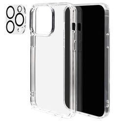 7720IP367PHB [iPhone 15 Pro Max用 ケース カバー ハイブリッド TPU+PC 耐衝撃吸収 クリア 透明 カメラレンズガラス付き]