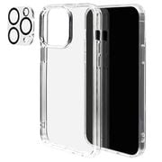 7720IP367PHB [iPhone 15 Pro Max用 ケース カバー ハイブリッド TPU+PC 耐衝撃吸収 クリア 透明 カメラレンズガラス付き]