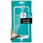 C2IP32TP27STCL [iPhone 15用 Crystal Clear Case 黄変しにくい TPUケース 2.7mm CL ストラップシート付き]