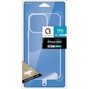 C2IP33TPSSTCL [iPhone 15 Pro用 Crystal Clear Case 薄型TPUケース 0.9mm CL ストラップシート付き]