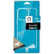 C2IP33TPSTCL [iPhone 15 Pro用 Crystal Clear Case TPUケース 1.4mm CL ストラップシート付き]