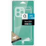 C2IP33TPLSTCL [iPhone 15 Pro用 Crystal Clear Case 極限保護 TPUケース 1.4mm CL ストラップシート付き]