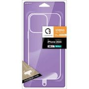 C2IP33HPSTCL [iPhone 15 Pro用 Crystal Clear Case ハイブリッドケース TPU×PC CL ストラップシート付き]